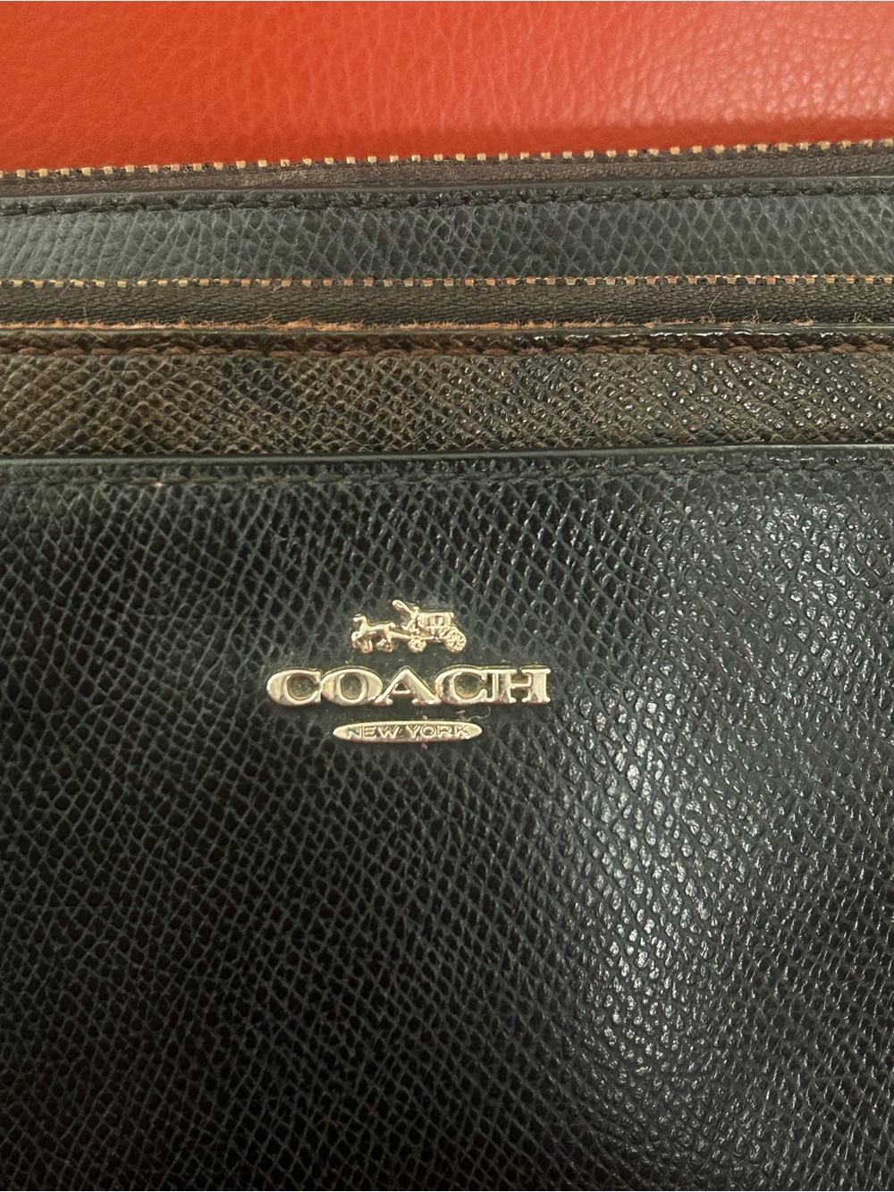 Coach East/West swing pack, black, leather and brown pop out pouch Crossbody - Picture 5 of 13